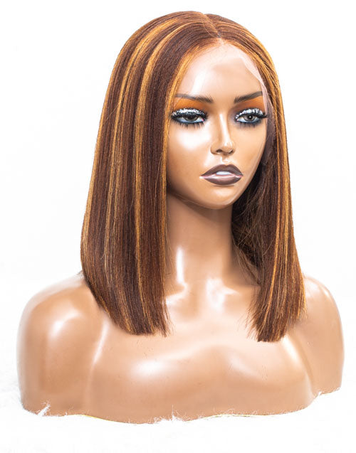 Clearance - 13x6" Lace Front Wig Malaysian Hair - 12" Yaki Size 1 - MT-2849