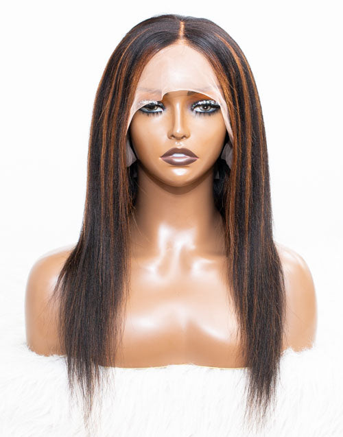 Clearance - 13x6" Lace Front  Wig Indian Hair - 14" Yaki Size 1 - MTY-709