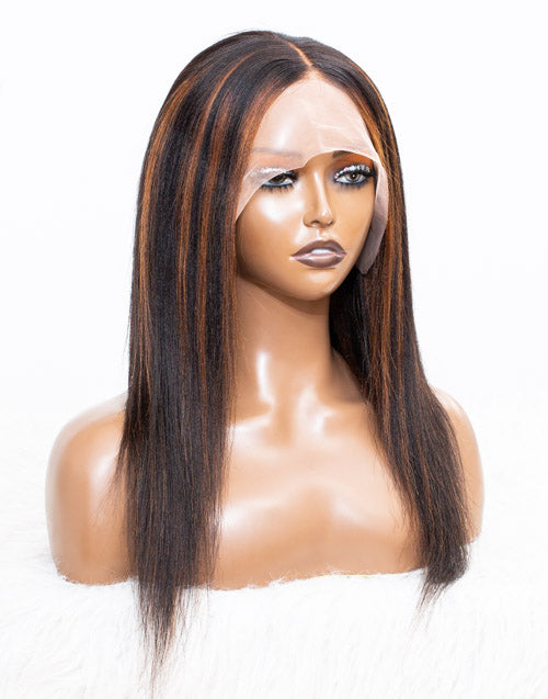 Clearance - 13x6" Lace Front  Wig Indian Hair - 14" Yaki Size 1 - MTY-709