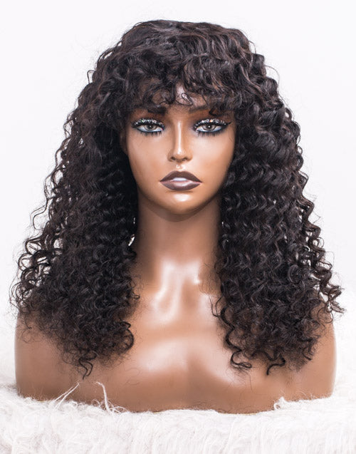 Clearance - Scalp Top Wig With Bangs Indian Hair - 20" Silky Size 1 - MC-53