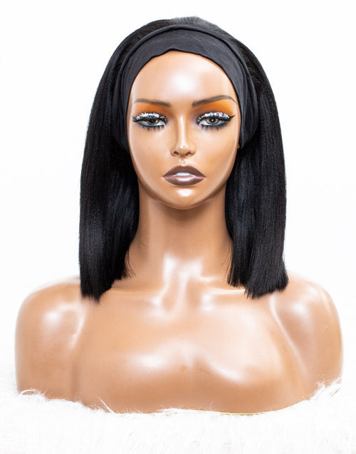 Clearance - Headband Wig Glueless No Lace Malaysian Hair Wig - 12" Yaki Size 2 - MHY-141