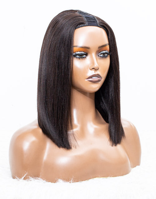 Clearance - U-Part Wig Indian Hair - 12" Yaki Size 1 - MTY-597