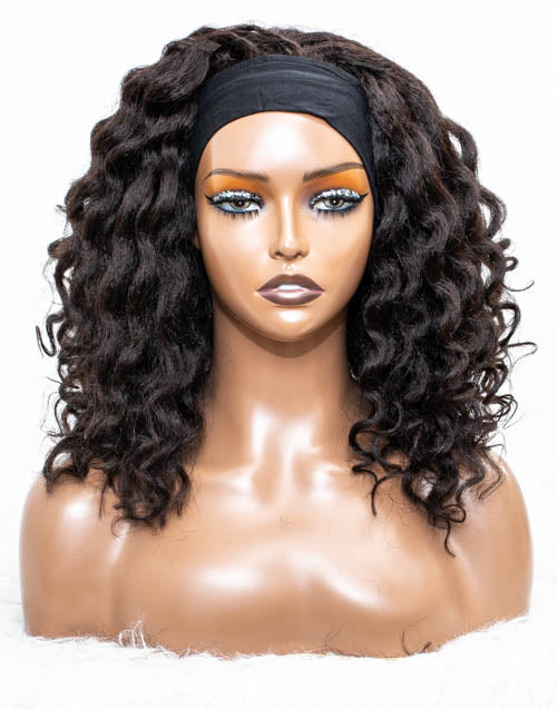 Clearance - Headband Wig Glueless No Lace Indian Hair Wig - 16" Kinky Size 1 - MHY-275