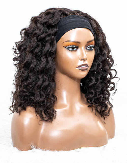 Clearance - Headband Wig Glueless No Lace Indian Hair Wig - 16" Kinky Size 1 - MHY-275