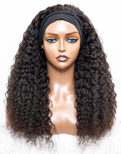 Clearance - Headband Wig Glueless No Lace Malaysian Hair Wig - 20" Silky Size 1 - MHY-19