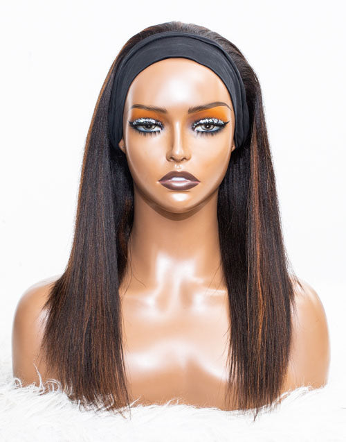 Clearance - Headband Wig Glueless No Lace Malaysian Hair Wig - 14" Yaki Size 2 - MHY-103