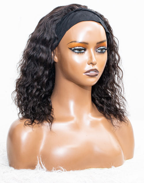 Clearance - Headband Wig Glueless No Lace Malaysian Hair Wig - 12" Silky Size 1 - MHY-91