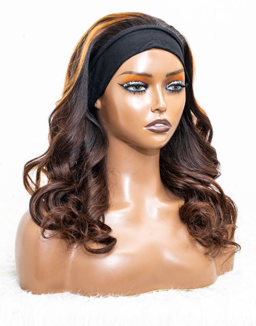 Clearance - Headband Wig Glueless No Lace Indian Hair Wig - 18" Silky Size 1 - MHY-218