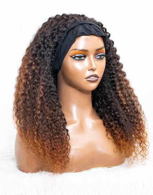 Clearance - Headband Wig Glueless No Lace Malaysian Hair Wig - 18" Silky Size 2 - MHY-105