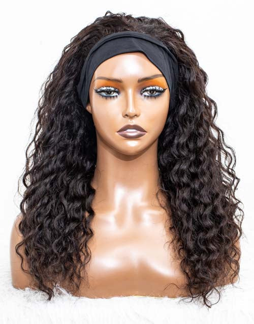 Clearance - Headband Wig Glueless No Lace Malaysian Hair Wig - 18" Silky Size 1 - MHY-305