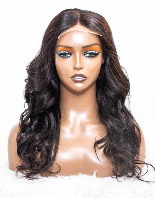 Clearance - 4x4" Closure Wig Indian Hair - 18" Silky Size Average - MT-2972