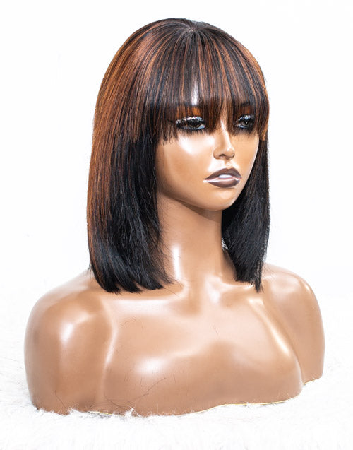 Clearance - 4x4" Closure Wig Indian Hair - 10" Silky Size Average - MTY-818