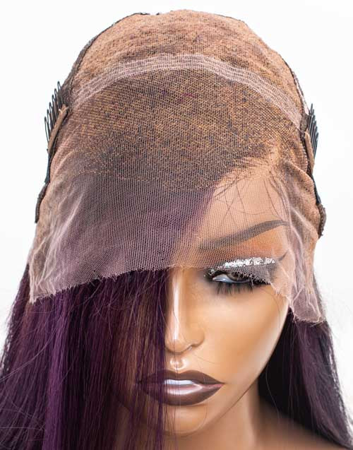 Ausverkauf - 13x6" Lace Front Perücke aus malaysischem Haar - 16" Seidig Größe 1 - MT-2987