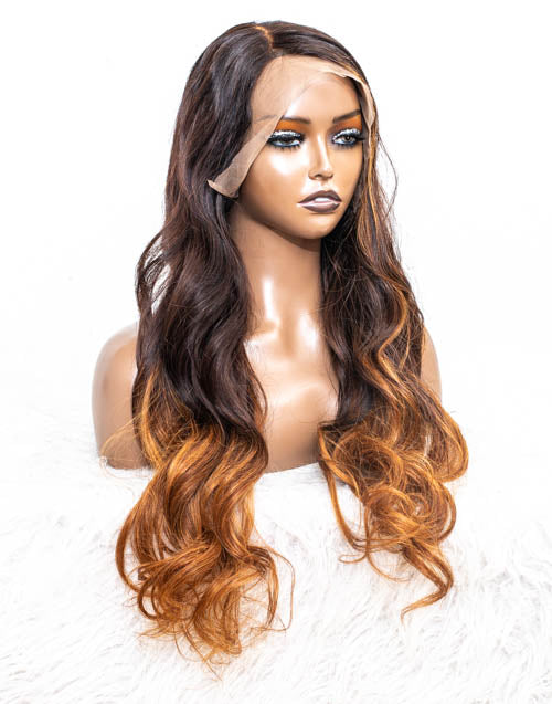 Ausverkauf - 13 x 6 Zoll Lace Front Perücke, indisches Haar - 24 Zoll, seidig, durchschnittliche Größe - MTY-819