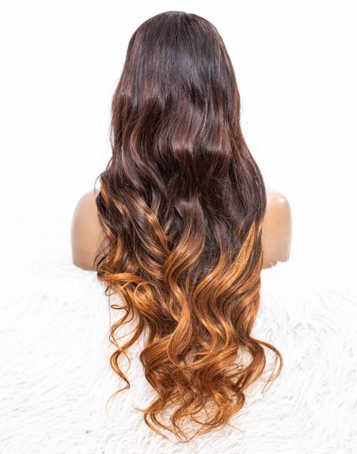 Ausverkauf - 13 x 6 Zoll Lace Front Perücke, indisches Haar - 24 Zoll, seidig, durchschnittliche Größe - MTY-819