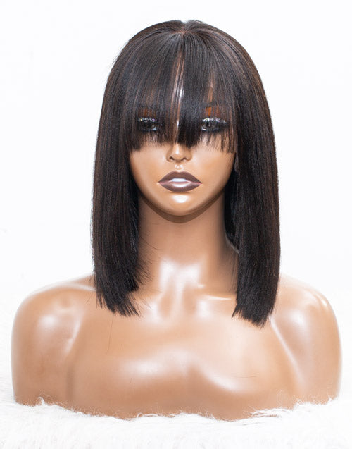 Clearance - 13x6" Lace Front Wig Malaysian Hair - 12" Yaki Size 1 - MTY-869