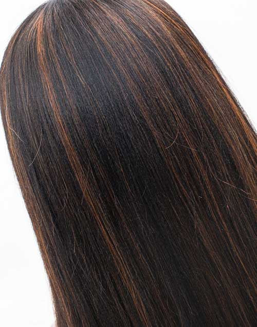 Ausverkauf - 13x6" Lace Front Perücke indisches Haar - 20" Yaki Größe 2 - MTY-873