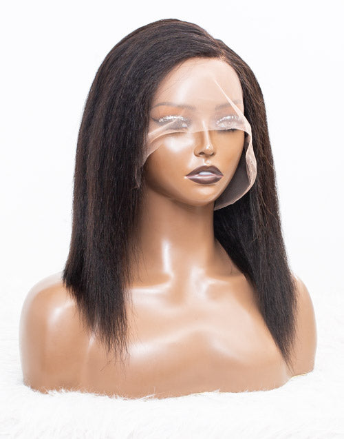 Clearance - 13x6" Lace Front Wig Indian Hair - 12" Kinky Size 1 - MTY-908