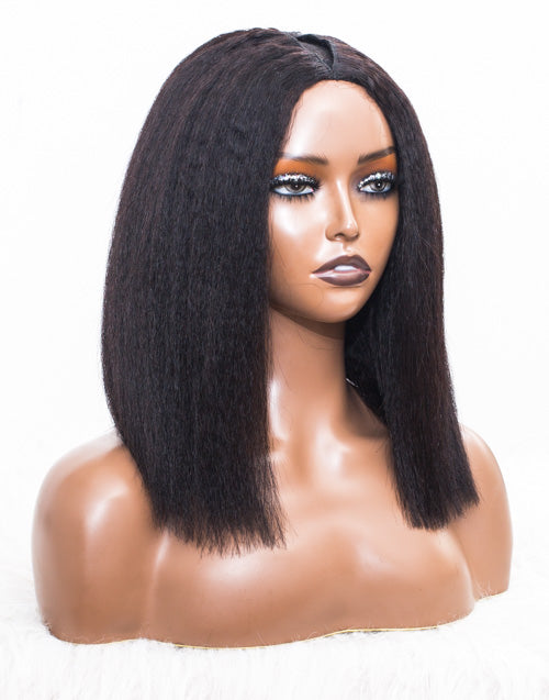 Clearance - V Part Wig Indian Hair - 12" Kinky Straight Size 2 - MT-2669