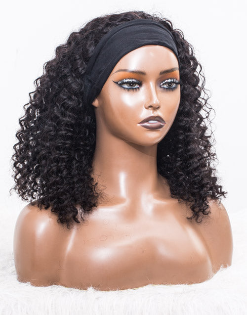 Clearance - Headband Wig Glueless No Lace Indian Hair Wig - 18" Silky Size 1 - MH-684