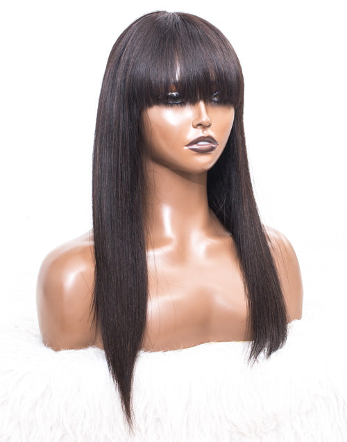 Clearance - 13x4.5 Malaysian Hair With Bangs - 16" Silky Size 1 - MTY-259