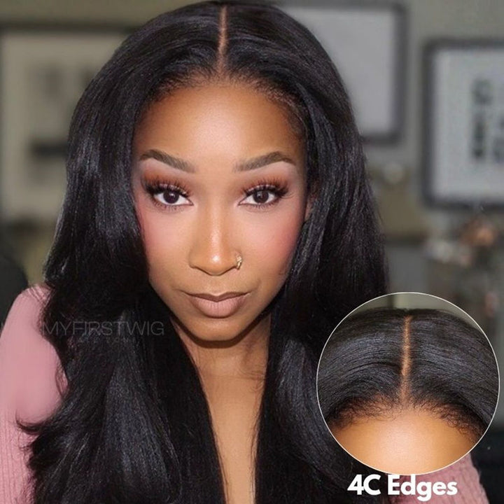 Yaki Straight Layers HD Lace Wear &amp; Go Perücke ohne Kleber - CLS028