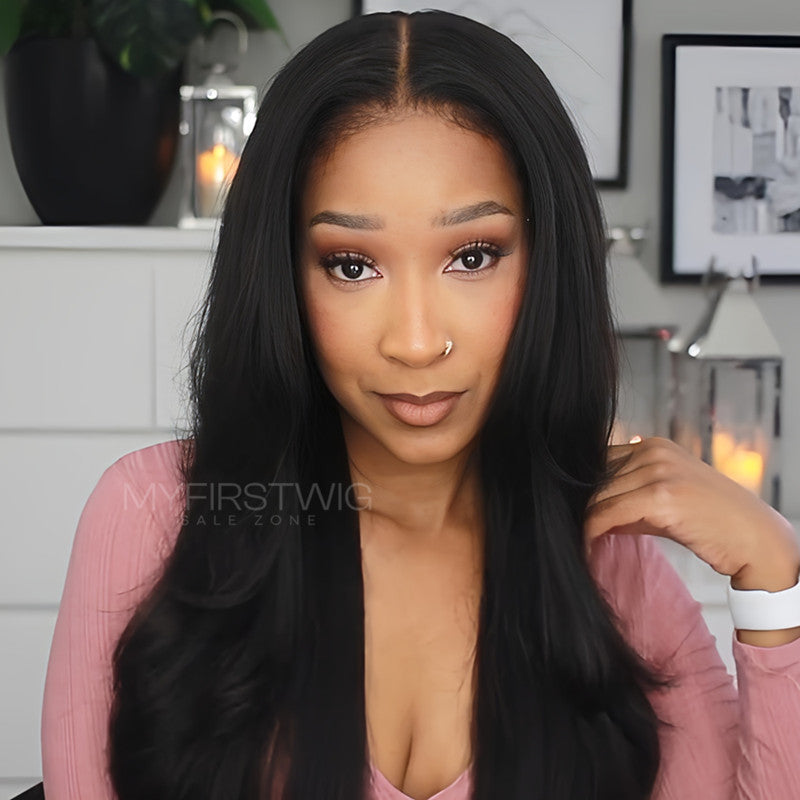 Yaki Straight Layers HD Lace Wear &amp; Go Perücke ohne Kleber - CLS028