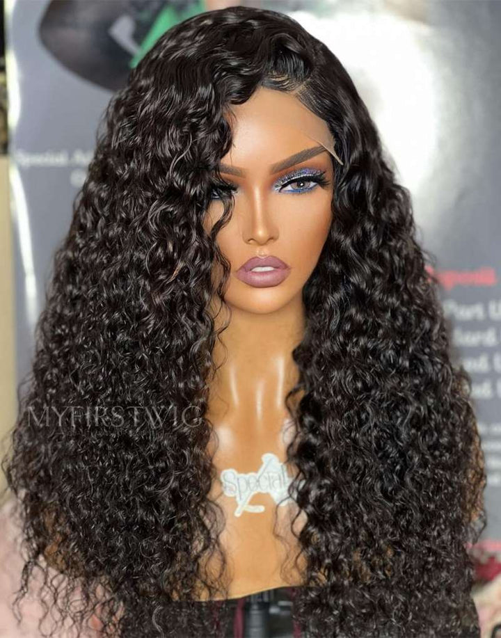 7x5 Freier Scheitel Pre Max Wear &amp; Go kleberlose Perücke - gewellter Pony mit austauschbarem Pony - PM009