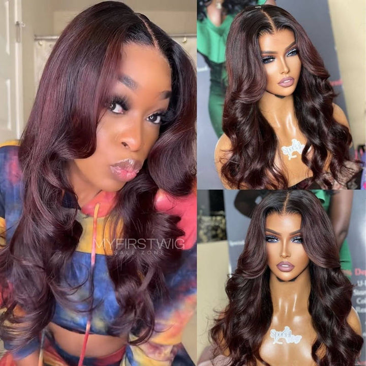 7x5 Free Part Pre Max Wear &amp; Go Perücke ohne Kleber - Natürliche schwarze glatte Perücke - PM005