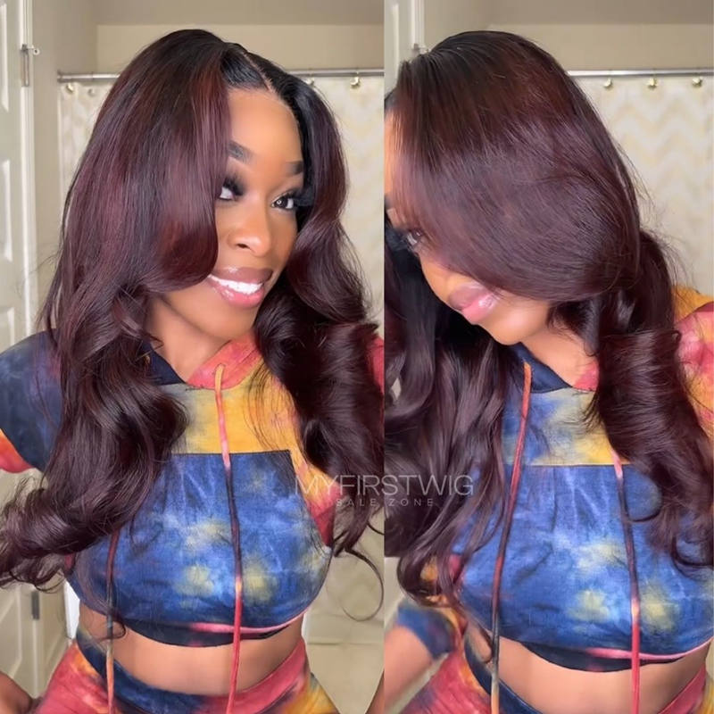 7x5 Free Part Pre Max Wear &amp; Go Perücke ohne Kleber - Natürliche schwarze glatte Perücke - PM005