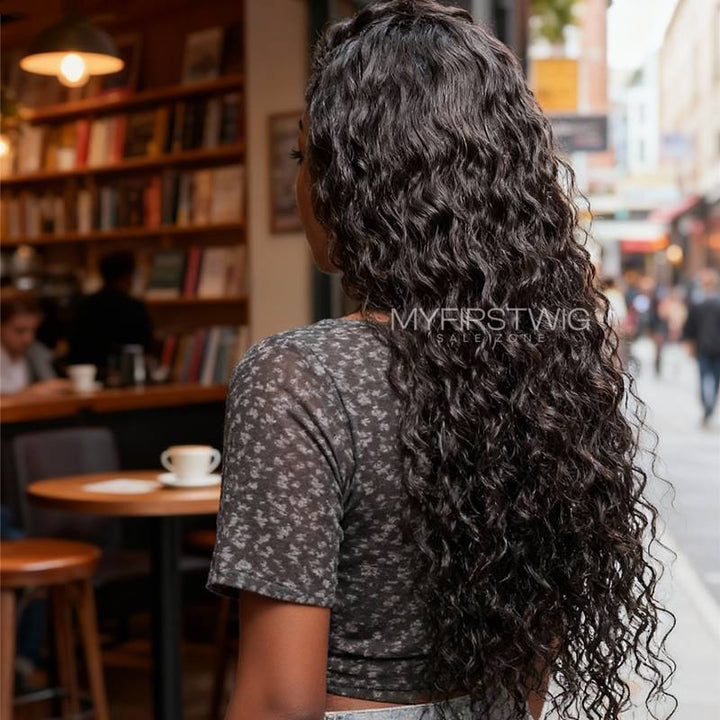 C-Shape Ear Fit 7x5" Wear & Go Glueless Wig 180% Density - Long Curly - PM049