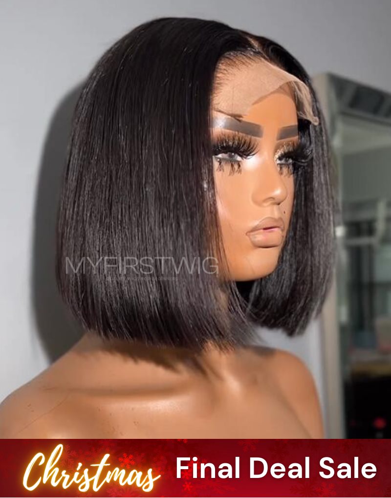 Silky Blunt Cut Bob Wig Glueless 5x5 Wig - CLB002US