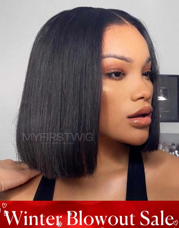 Silky Blunt Cut Bob Wig Glueless 5x5 Wig - CLB002US