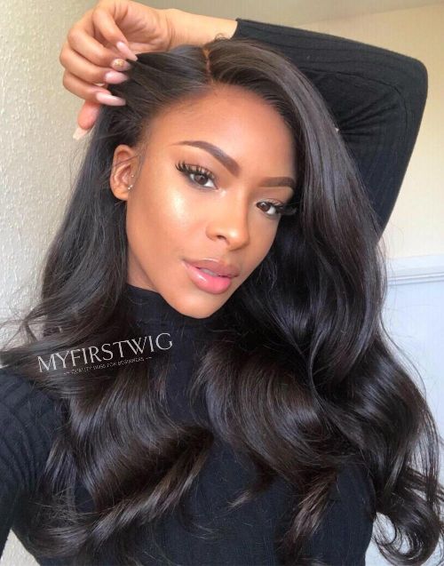 13x6 Soft Glam Wavy 14-20 Inch Invisible Glueless Lace Front Wig - LFH002