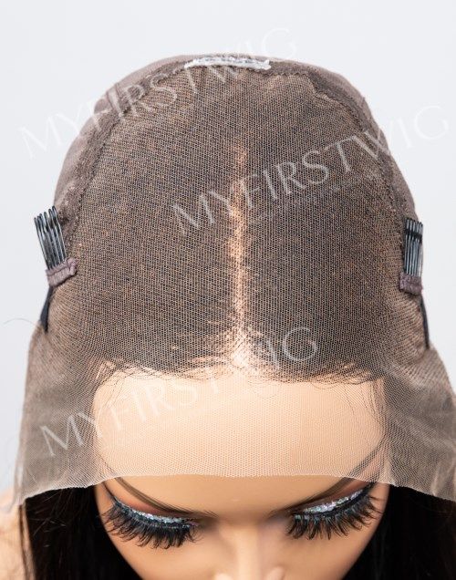 Full Lace Wig Straight Wig With Bangs Glueless Human Hair Wig -LM005