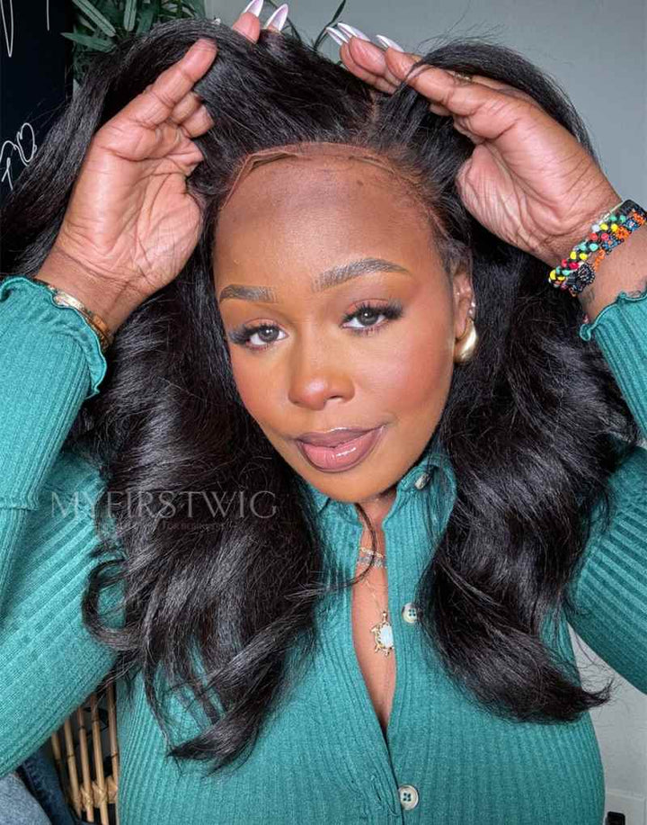 Kinky Straight HD Lace Wear & Go Glueless Wig - CLK002