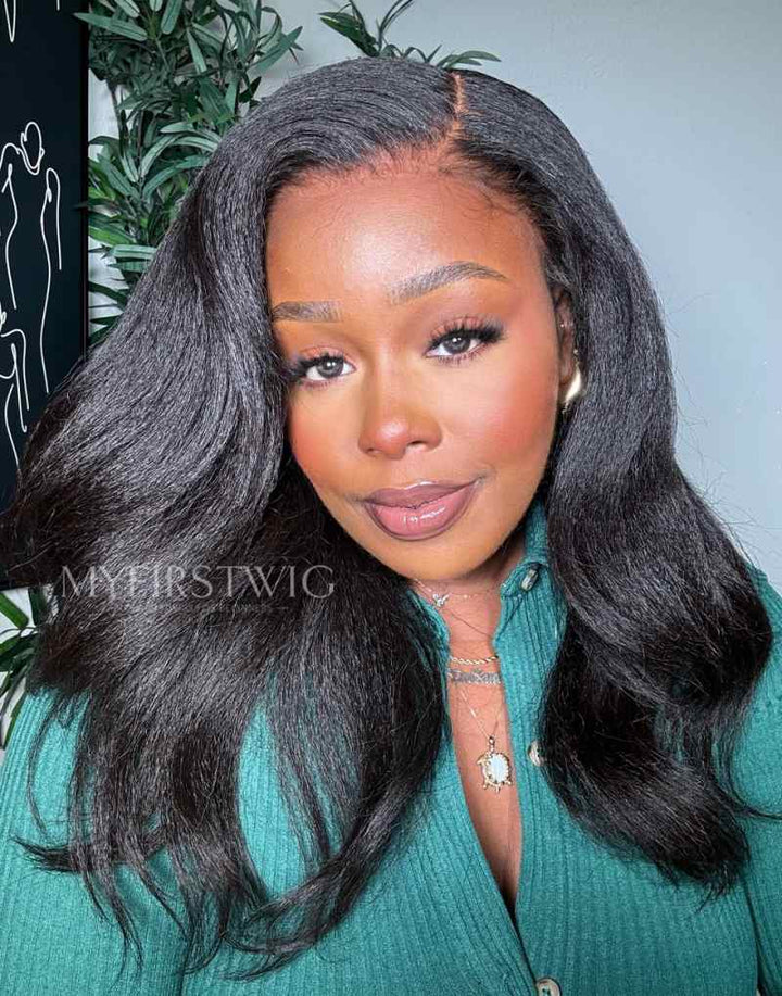 Kinky Straight HD Lace Wear & Go Glueless Wig - CLK002