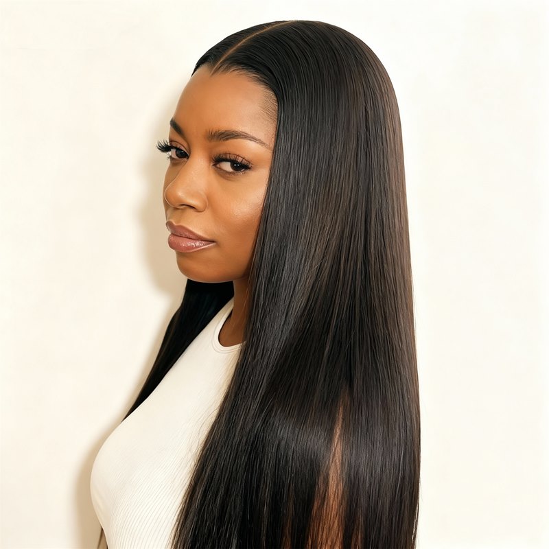 13x6 Curtain Bangs Sofy Wavy Wig Unsichtbare Lace Front Wig - OPH028