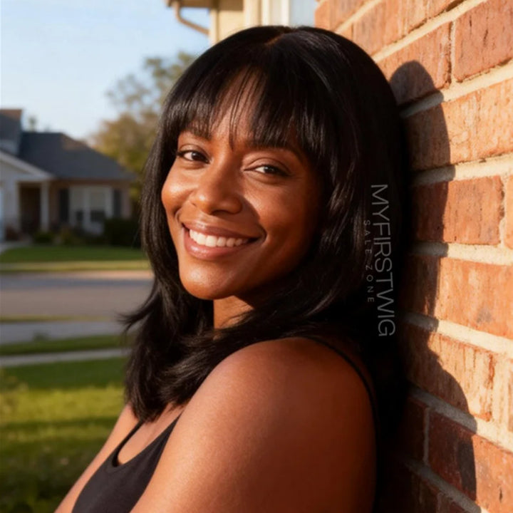 Layers Straight With Bangs HD Lace Wear & Go Glueless Wig - CLS009