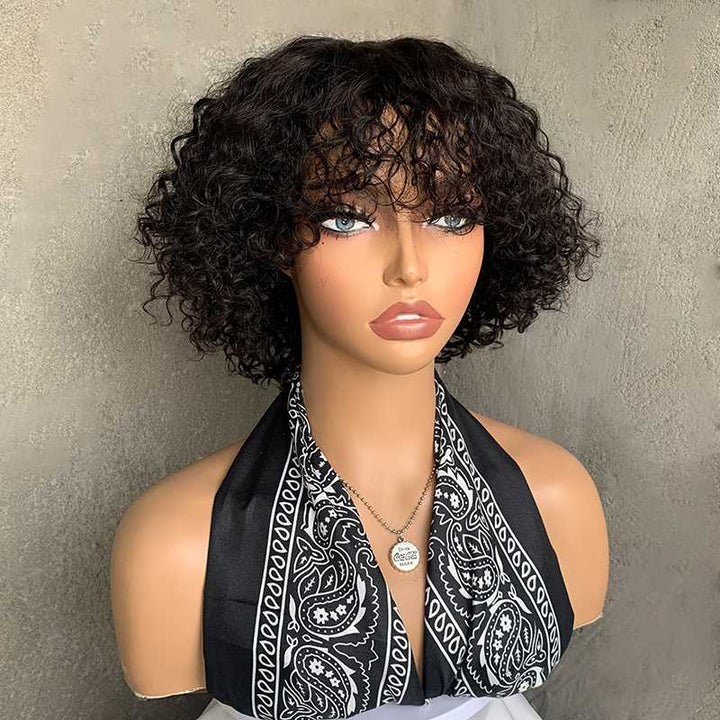 12 Zoll Bob mit Pony Perücke HD Lace Wear &amp; Go kleberlose Perücke - CLB012