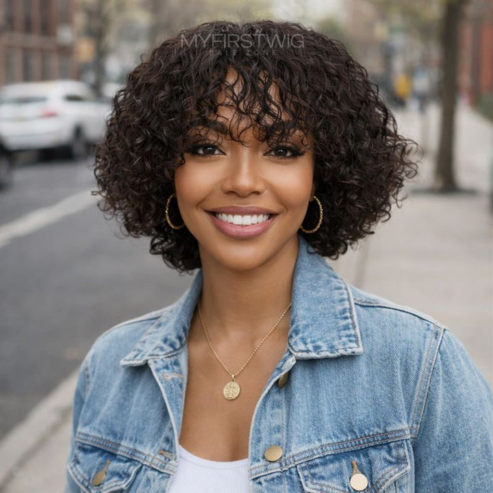 12 Zoll Bob mit Pony Perücke HD Lace Wear &amp; Go kleberlose Perücke - CLB012