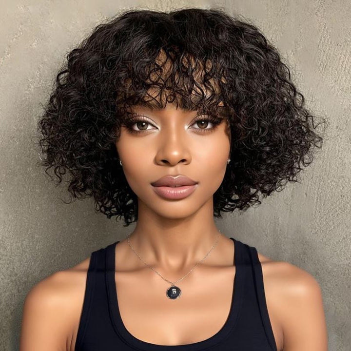 12 Zoll Bob mit Pony Perücke HD Lace Wear &amp; Go kleberlose Perücke - CLB012