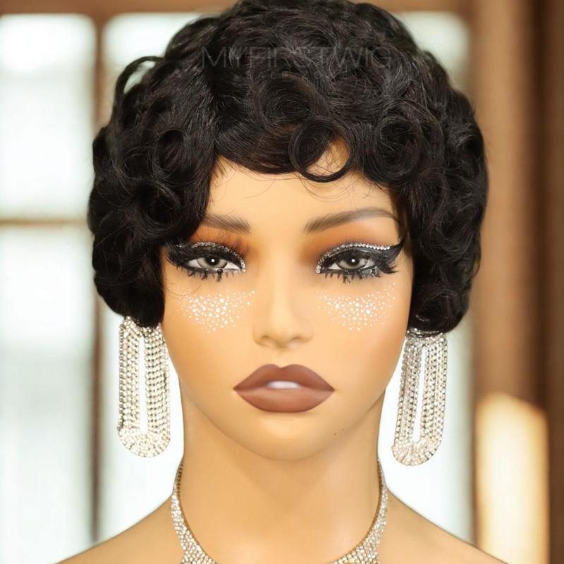 12 Zoll Bob mit Pony Perücke HD Lace Wear &amp; Go kleberlose Perücke - CLB012