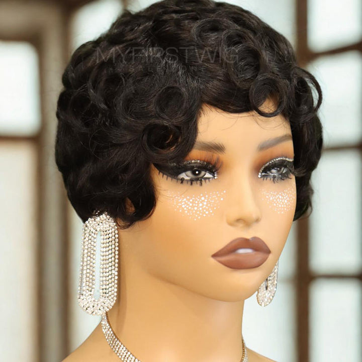 12 Zoll Bob mit Pony Perücke HD Lace Wear &amp; Go kleberlose Perücke - CLB012