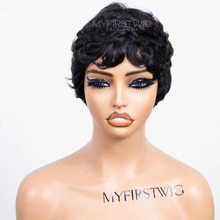 12 Zoll Bob mit Pony Perücke HD Lace Wear &amp; Go kleberlose Perücke - CLB012