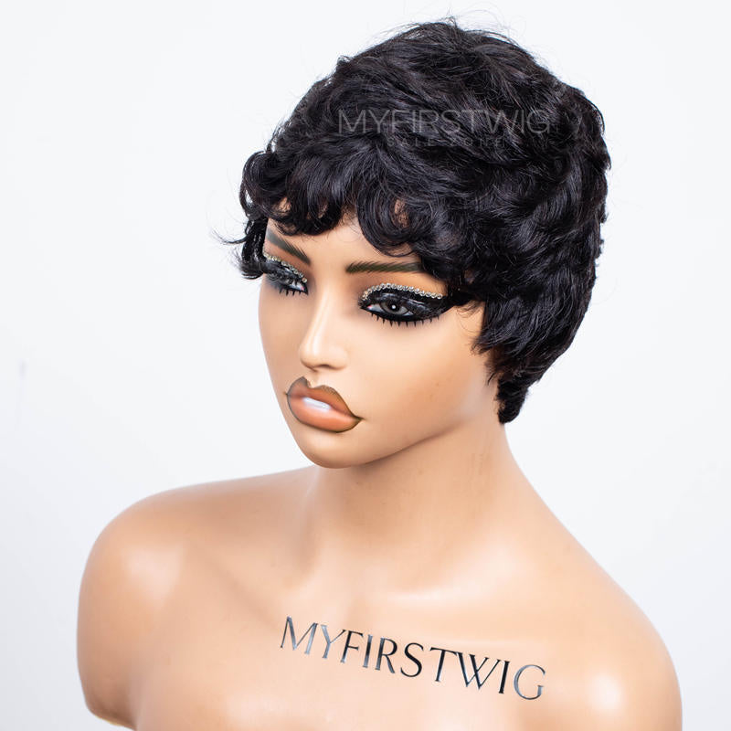 12 Zoll Bob mit Pony Perücke HD Lace Wear &amp; Go kleberlose Perücke - CLB012