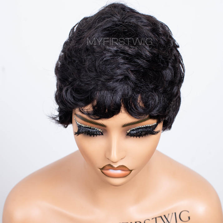 12 Zoll Bob mit Pony Perücke HD Lace Wear &amp; Go kleberlose Perücke - CLB012