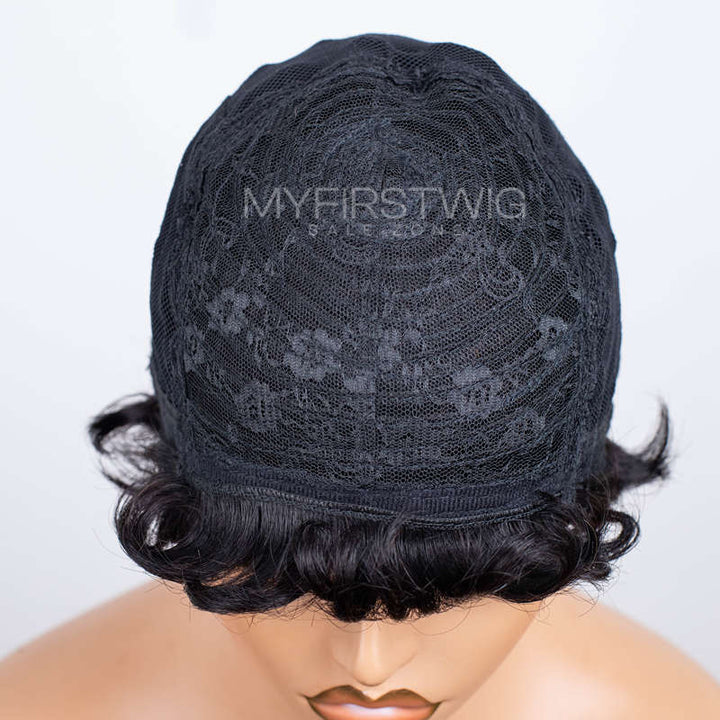 12 Zoll Bob mit Pony Perücke HD Lace Wear &amp; Go kleberlose Perücke - CLB012