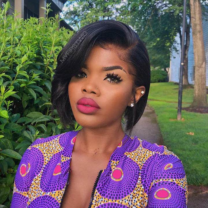 Short Bob Cut HD Lace Wear & Go Glueless Closure Wig - CLB038