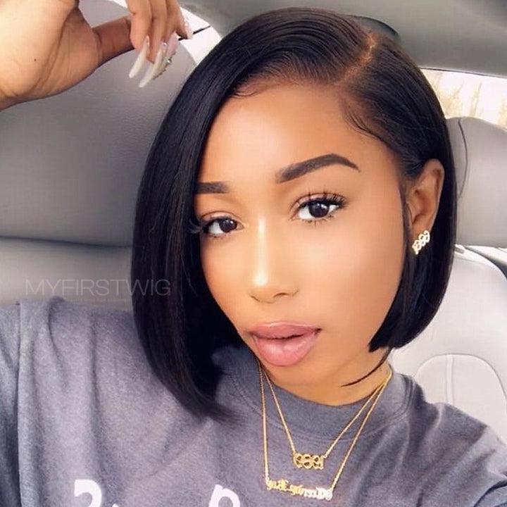 Side Part Bob Wig HD Lace Wear & Go Glueless Closure Wig - CLB032